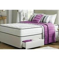 Divan Bed & Memory Sprung Mattress - 2 Colours & Optional Drawers - Grey