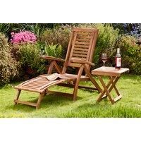 Acacia Folding Steamer Deck Chairs & Table