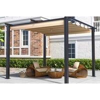 3X3M Garden Sun Shade Pergola Gazebo - Grey Or Beige