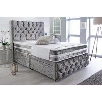 Crushed Velvet Divan W/ Optional Drawers - 5 Colours & 6 Sizes!