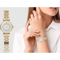 Emporio Armani Women'S Gold Watch W/ Mother Of Pearl Dial Ar1907 - White