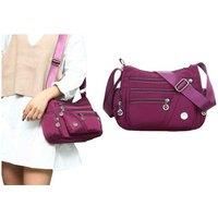 Women'S Casual Crossbody Shoulder Bag - Purple