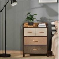 Homcom 4-Drawer Dresser With Storage