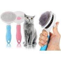 Self Cleaning Pet Slicker Brush - Suitable For Cats & Dogs