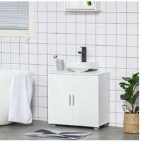 Kleankin Pedestal Sink Cabinet, White