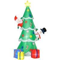 Homcom 2.1M Christmas Inflatable Tree Led Lighted