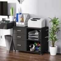 Homcom Freestanding Printer Stand - Black