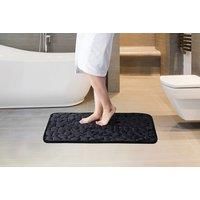 Cobblestone Embossed Bath Mat - Red, Black, Camel, Grey Or Purple