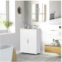 Kleankin Bathroom Floor Cabinet, White