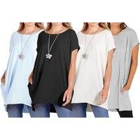 Women'S Oversized Necklace Top - 8 Colours & Uk Sizes 8-22! - Khaki