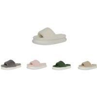 Women'S Plush Sliders - 5 Colours & Uk Sizes 2-7 - Beige