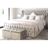 Grey Winged Butterfly Inspired Design Chesterfield Headboard In 5 Sizes