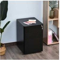 Vinsetto 3-Drawer Filing Cabinet - Black