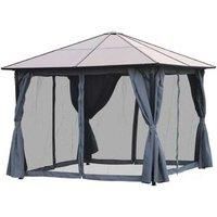 Outsunny Gazebo Hardtop Roof Canopy Tent