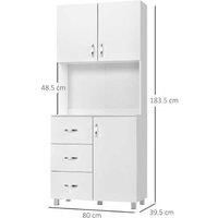 Homcom Kitchen Cupboard, White