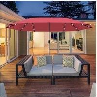 Outsunny Double-Sided Parasol Led Lights