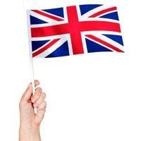 12 Union Jack Hand Flags 30Cm X 20Cm