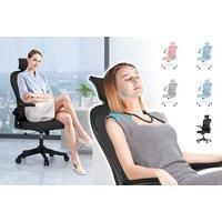 Executive Desk Chair With Adjustable Headrest In 6 Colours - Black