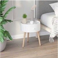 Homcom Modern Side Table - White