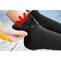 4 Pack Thermal Fleece Lined Socks - Black