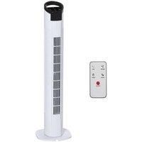 Homcom Tower Fan, 3 Speed, Black/White