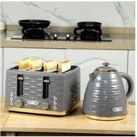 Grey Kettle & Toaster Set