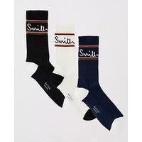 Ps Paul Smith 3 Pack Stripe Sports Crew Socks - Multi