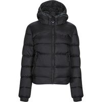 Superdry Women/'s Sports Puffer Bomber Jacket, Black/White, UK 14