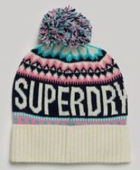 Superdry Womens Fairisle Beanie Hat Size 1Size