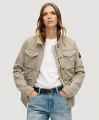 Superdry Women/'s Military M65 Jacket, Vintage Khaki, UK 6