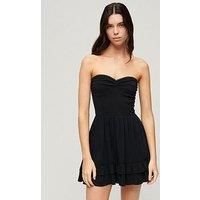 Superdry 50S Lace Bandeau Mini Dress - Black