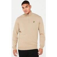 Lyle & Scott Men's Loopback Quarter Zip Sweatshirt, Beige