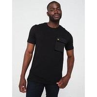 Lyle & Scott Lyle & Scott Short Sleeve Woven Pocket T-Shirt - Black