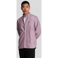 Lyle & Scott Lyle & Scott Long Sleeve Plain Regular Fit Oxford Shirt - Purple