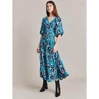 Ghost Dana Dress -Blue Inky Flowers