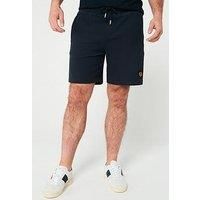 Belstaff Patch Logo Jersey Shorts - Dark Blue