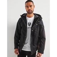 Belstaff Router Wax Hooded Coat - Black