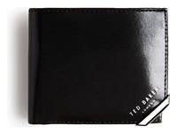 Ted Baker Kornerr Metal Corner Bifold Coin Mens Black Wallet 267037 Black