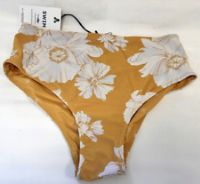 NEW! Fat Face UK6 Eur34 US2 mid yellow floral high waisted bikini bottoms - UK 6. Eur 34. US 2. Regular