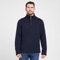 Brasher Men/'s Rydal III Half Zip Mid-weight Fleece Jacket with a Knitted Finish, Men/'s Fleece Midlayer, Outdoors, Camping, Trekking, Hiking and Walking Clothing, Navy, XL