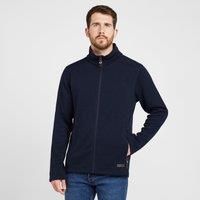 Brasher Men/'s Rydal III Full Zip Mid-weight Fleece Jacket with a Knitted Finish, Men/'s Fleece Midlayer, Outdoors, Camping, Trekking, Hiking and Walking Clothing, Navy, S