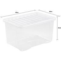 60L Crystal Box and Lid, Clear