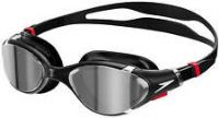 Speedo Unisex Biofuse 2.0 Swimming Goggles | Patented Easy Adjustment | Anti-Fog | Anti-Leak | Enhanced Fit | Improved Comfort , Black/Chrome, One Size