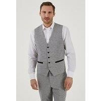 Skopes Brook Standard Check Waistcoat - Light Grey