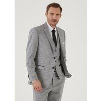 Skopes Brook Tailored Check Jacket - Light Grey