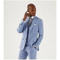 Skopes Dudley Check Tailored Suit Jacket - Light Blue