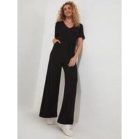 Joe Browns Wide Leg Jersey Jumpsuit - Black