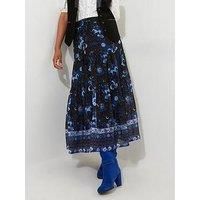 Joe Browns Women's Vintage Celestial Printed Layered Maxi Skirt