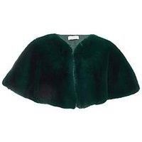 Quiz Green Faux Fur Wrap