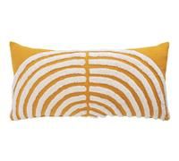 Habitat Geo Tufted Cushion - Yellow & White - 60x30cm